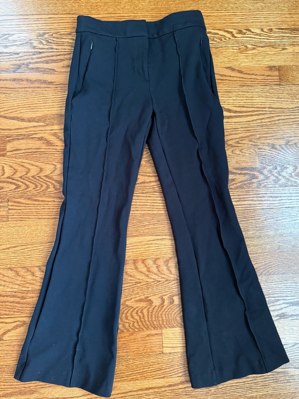 LOFT Versa Ponte Deluxe Black Boot-Cut Flare Pants Size 4 - Picture 5 of 8